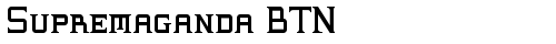 Supremaganda BTN Regular free truetype font