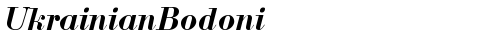 UkrainianBodoni BoldItalic font TrueType