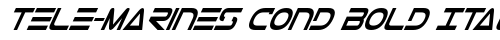Tele-Marines Cond Bold Italic Cond Bold Itali free truetype font