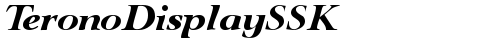 TeronoDisplaySSK Italic truetype шрифт