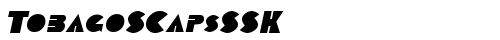 TobagoSCapsSSK BoldItalic free truetype font