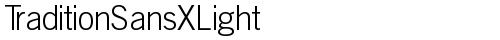 TraditionSansXLight Regular truetype font