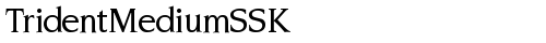 TridentMediumSSK Regular truetype шрифт