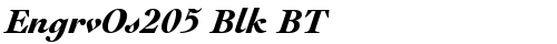 EngrvOs205 Blk BT Black Italic TrueType-Schriftart