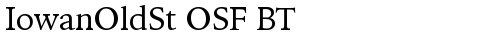 IowanOldSt OSF BT Roman free truetype font