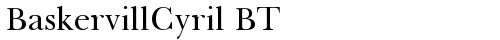 BaskervillCyril BT Roman free truetype font