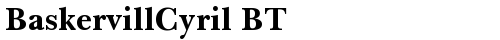 BaskervillCyril BT Bold truetype шрифт