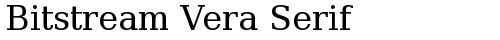 Bitstream Vera Serif Roman font TrueType