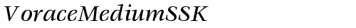 VoraceMediumSSK Italic TrueType-Schriftart