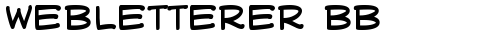 WebLetterer BB Regular free truetype font