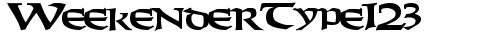 WeekenderType123 Bold truetype шрифт