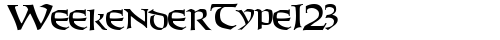 WeekenderType123 Regular truetype font