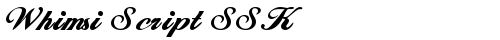 Whimsi Script SSK Bold truetype шрифт