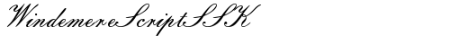 WindemereScriptSSK Regular font TrueType