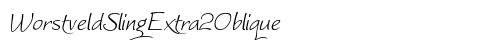 WorstveldSlingExtra2Oblique Regular free truetype font