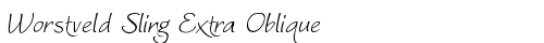 Worstveld Sling Extra Oblique Regular Truetype-Schriftart kostenlos