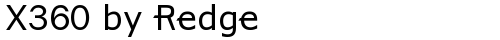 X360 by Redge Regular free truetype font
