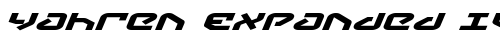 Yahren Expanded Italic Expanded Italic TrueType-Schriftart