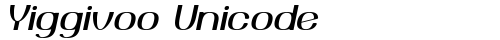 Yiggivoo Unicode Italic free truetype font