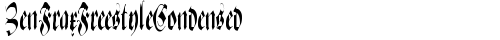 ZenFraxFreestyleCondensed Regular truetype шрифт
