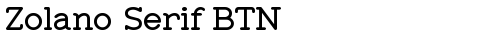 Zolano Serif BTN Bold truetype font