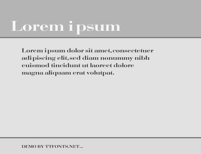 Bodoni Wide example