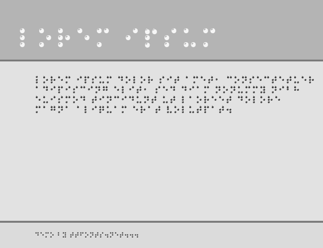 Braille 3D example