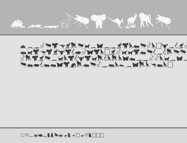 Critter Dingbats example