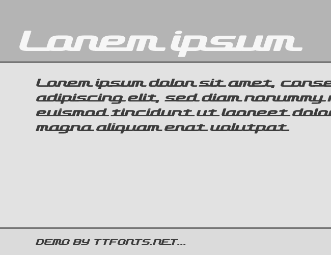D3 Roadsterism Wide Italic example