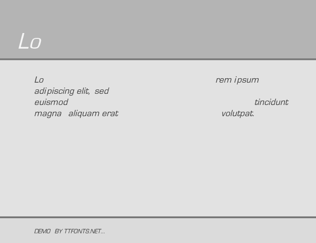 EurostileObl-Normal example