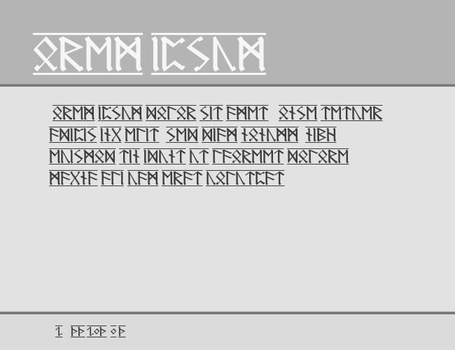 Germanic Runes-1 example