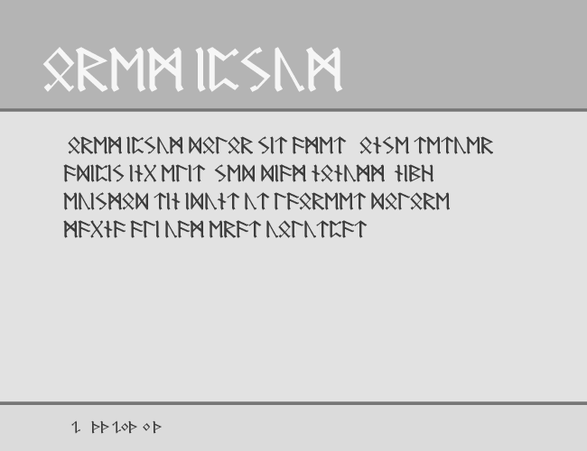 Germanic Runes example