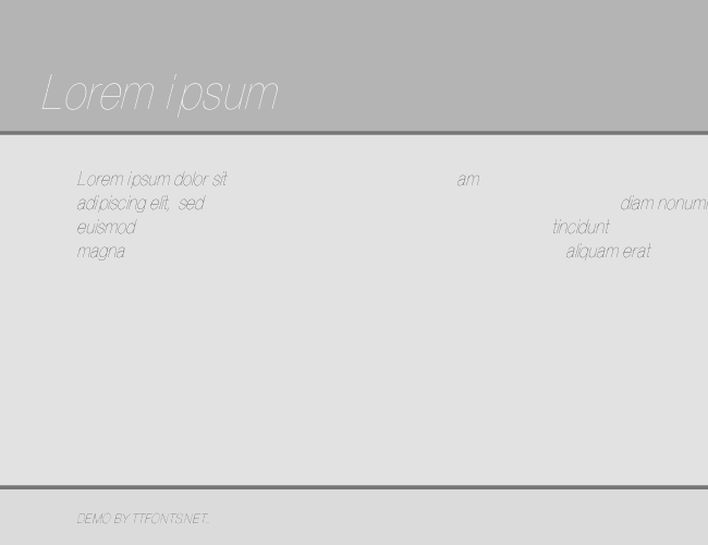 HelveticaCndObl-Thin example