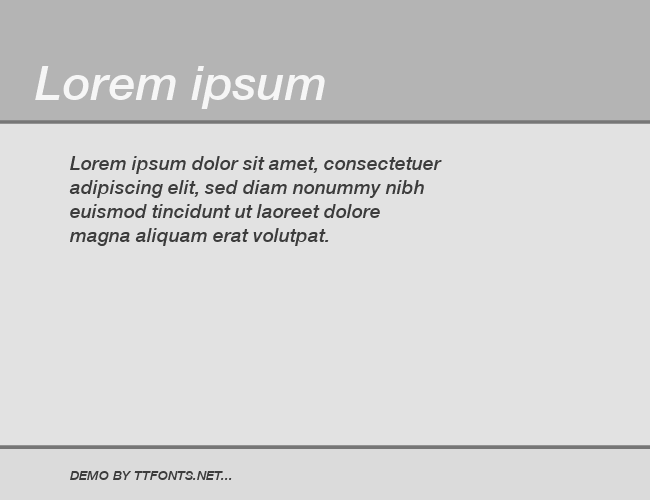 Helvetica 65 Medium example