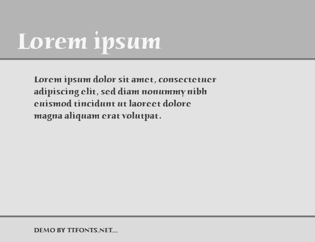 Humana Serif ITC TT example