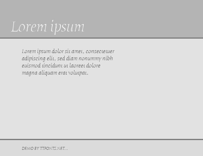 Humana Serif ITC TT example