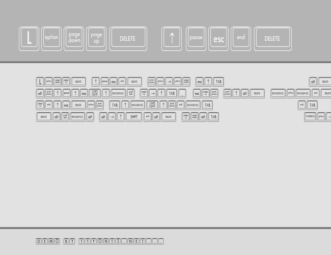 Keyboard KeysCn Condensed example