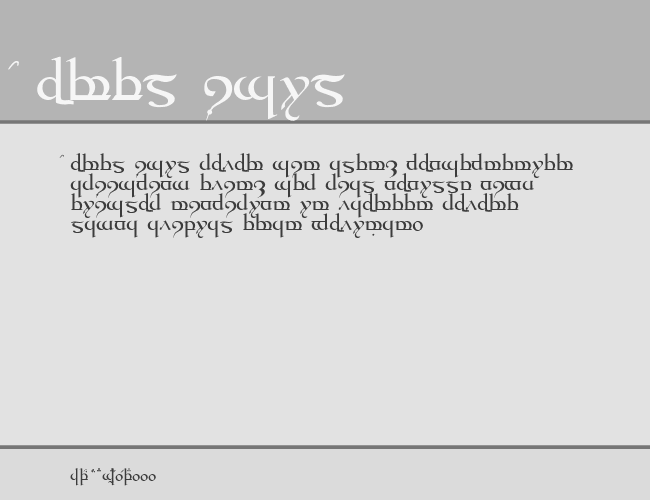 Tengwar Quenya example