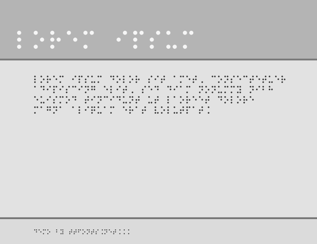 RNIB Braille example