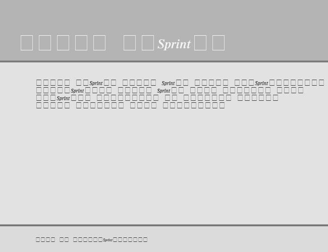 Sprint example