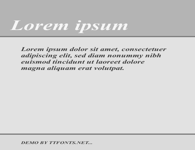 Times Roman Ex bold italic example