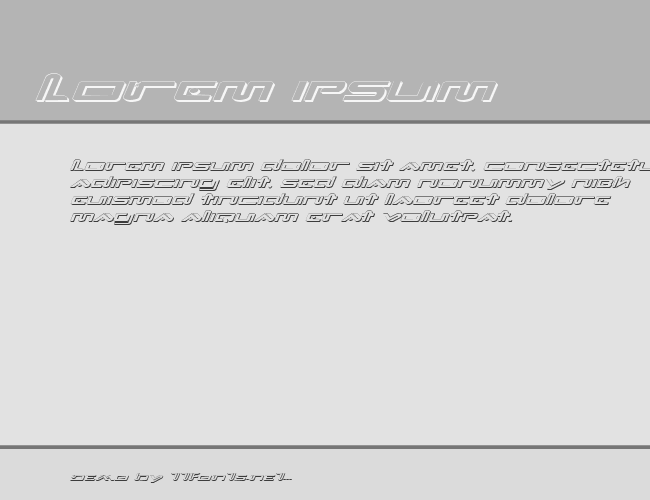 Xephyr Expanded Shadow Italic example