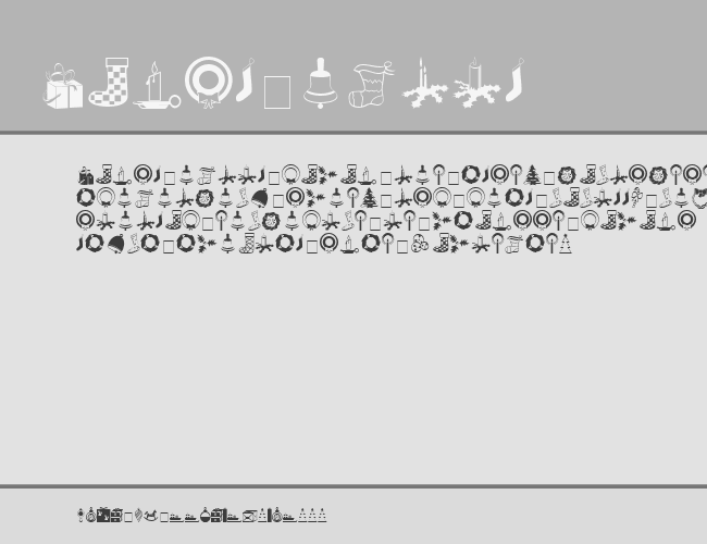 Xmas Font Dingbats example