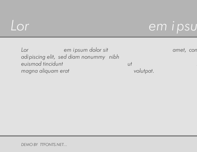 Jensen Thin Italic example