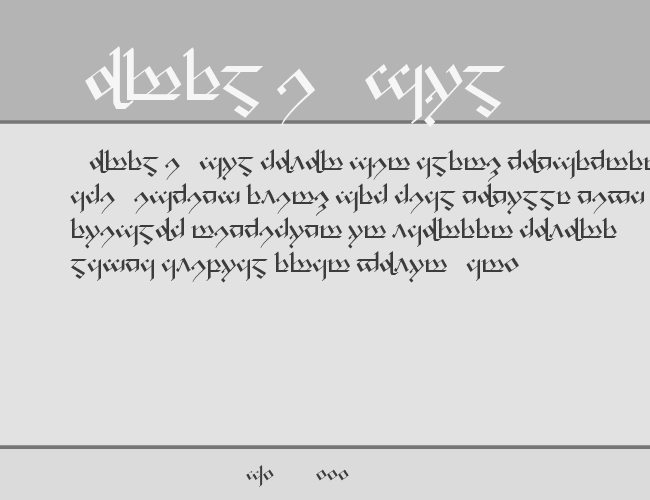 Tengwar Noldor-1 example