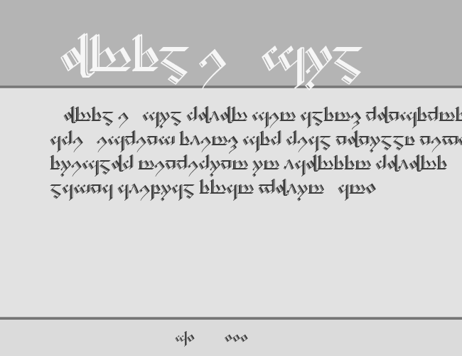 Tengwar Noldor-2 example