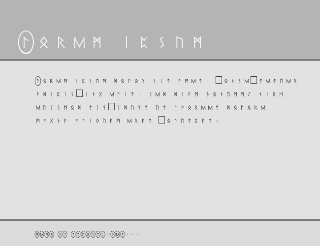 Pi Rho Runestones example