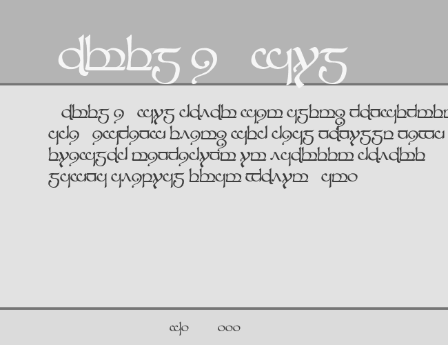 Tengwar Sindarin-1 example