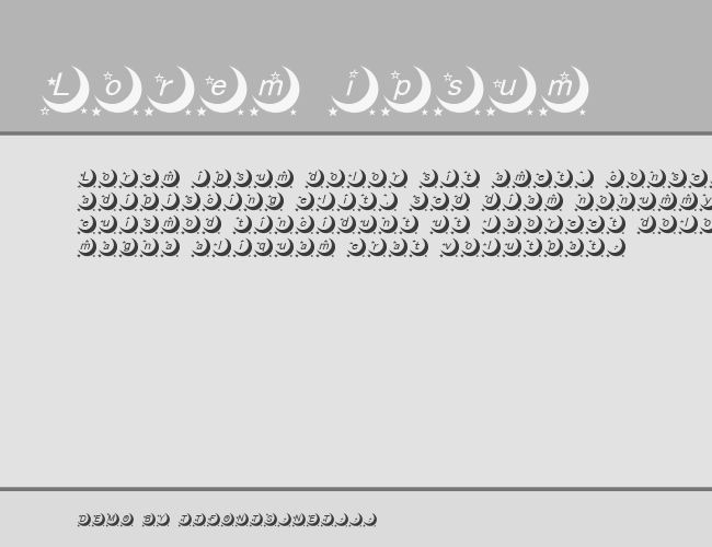 moon font example