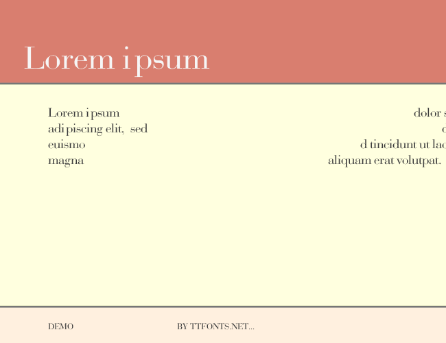 Bodoni example